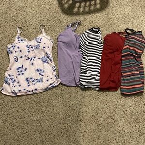 Jessica Simpson nursing and maternity clip down tank tops